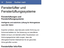 Tablet Screenshot of fensterlueftung.com